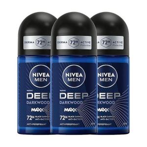 NIVEA مزيل عرق رول اون، 3 عبوات