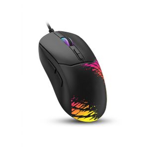 Jertech Shooter XP14 Wired Gaming Mouse with High-Precision Sensor, Ergonomic Design for Gamers, Built-in RGB Light, 7 Customizable Buttons, 1.5m Cable, Up to 3600 DPI Resolution, Black Color