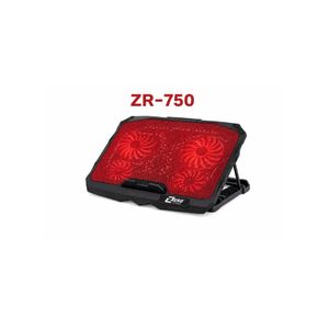 ZERO ZR750 Laptop Cooling Stand with 4 Adjustable Fans - Red/Black