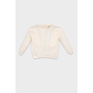 Defacto Baby Girl Bike Neck Regular Fit Pullover - Ecru