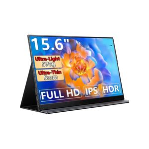 Touch The 15.6-inch portable monitor features FHD 1080P resolution and IPS technology for gaming and business, two USB-C ports, an HDMI port, built-in speakers, and supports Extended Display for displaying different applications and tasks simultaneously.