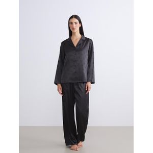 LC Waikiki Collared Neck Bow Detailed Satin Women's Pyjamas Set