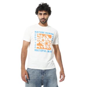 Ted Marchel تيشيرت اوف وايت مطبوع -TED MARCHEL By Brands For Less