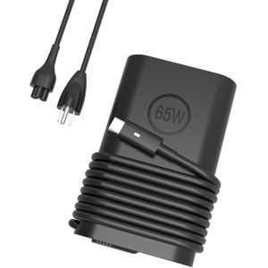DELL شاحن من عام غير أصلي بتقنية USB، متوافق مع أجهزة ديل لاتيتيود وإكس بي إس وكروم بوك، بمنفذ واحد