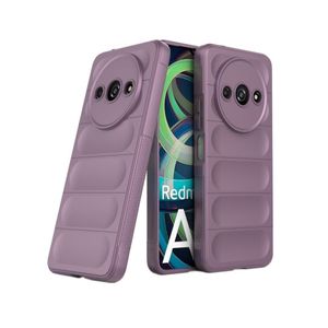 جراب سيليكون خلفي فاخر للحماية متوافق مع هاتف شاومي ريدمي A3، جراب ماجيك شيلد المقاوم للصدمات مع حماية للكاميرا (لون الخزامى)