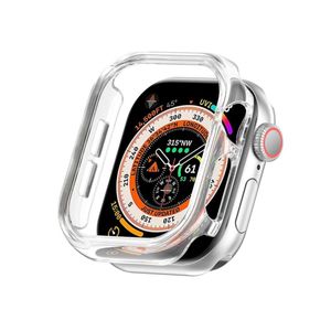 جراب صلب متوافق مع ساعة أبل سيريز 10 مقاس 46 مم (2024)، (مقاوم للصدمات بزاوية 360 درجة + مقاوم للخدوش) جراب شفاف لساعة أبل سيريز 10 مقاس 46 مم