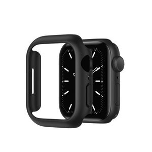 غطاء إطار بلاستيكي مقاوم للخدش والصدمات لساعة أبل سيريز 7 (45 مم) (أسود)