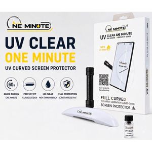 UV Curved Screen Protector Glass Compatible with OPPO Find X3  - Full Coverage Tempered Glass with UV Glue & 1-Minute Quick Curing Light, HD Clear & Scratch Resistant