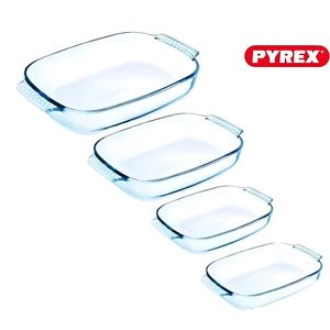 Pyrex طقم طواجن بيركس فرنساوي – عدد 4 قطع يستخدم داخل الميكرويف
