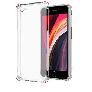 جراب خلفي شفاف مقاوم للصدمات لهاتف آيفون 7/8، مصنوع من مادة TPU بسماكة 1.5 مم، مع حماية للحواف الأمامية، جراب فاخر مقاوم للصدمات