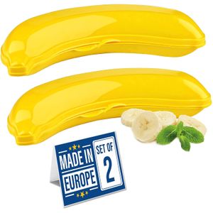 Titiz حافظة الموز من تيتز - صفراء - 2 قطعة