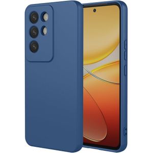  جراب لموبايل ريلمي C85 غطاء غير لامع ناعم ومرن من السيليكون والبولي يوريثين الحراري، حماية كاملة للكاميرا مضاد للصدمات لموبايل ريلمي C85 (أزرق) 