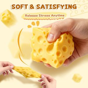 Cheese Sugar Cube Squishy Stress Relief Toy – Realistic Swiss Cheese Design – Soft Slow-Rebound Texture – Safe Non-Toxic Eco-Friendly Materials – Portable Desk Decor – Perfect Birthday Gift for Kids, Teens & Adults  