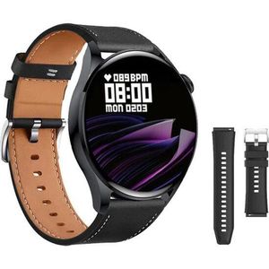 ساعة ذكية GT5 Hero مع وظيفة الاتصال عبر البلوتوث وشاشة لمس LCD مقاومة للماء IP67 (أسود)