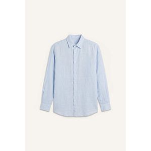 Defacto Relax Fit Shirt Collar Linen Blended Long Sleeve Shirt