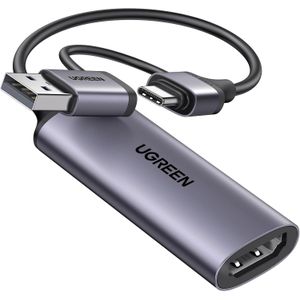 Ugreen بطاقة التقاط فيديو بدقة 4K من HDMI إلى USB-A/USB-C (رقم الموديل 25854)