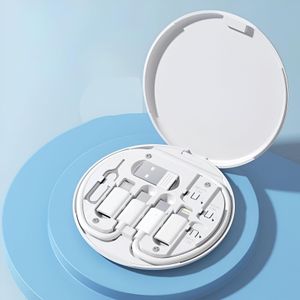 Transfer Cables Multifunctional Storage Box Designed for Universal Compatibility with Devices (Color White)