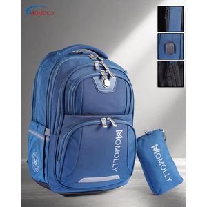 Momolly Unisex Majestic Large-capacity backpack with internal and external lining with pencil case