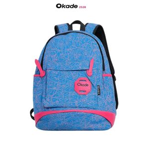 Okade 2528 Laptop Backpack 15.6 Inch, Blue and bink