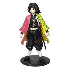 General Gyu Tomioka Figure – Demon Slayer: Kimetsu no Yaiba Anime Character – A detailed design depicting the Water Hashira with a two-tone robe and sword – Black display base – Ideal for collectors and anime 
