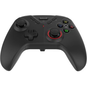 Redragon وحدة تحكم الألعاب اللاسلكية Forge G711، متعددة المنصات، إضاءة RGB، 4 أزرار قابلة للبرمجة، منفذ USB بتردد 2.4 جيجاهرتز، بلوتوث، منفذ USB من النوع C، جيروسكوب سداسي المحاور، أسود