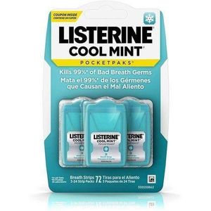 Listerine 72-Piece Pocketpaks Cool Mint Breath Strips