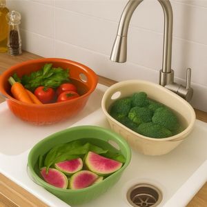 مصفاة أكريليك XX-1650 متينة للاستخدام في المطبخ، عبوة من قطعة واحدة - أكريليك شفاف