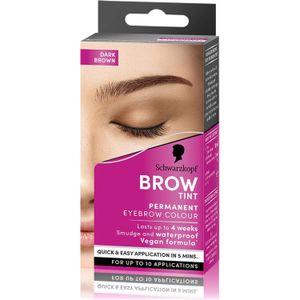 Schwarzkopf Brow Tint Professional formula Eyebrow Dye Brow Tinting Kit with Gentle Permanent Colour - Dark Brown