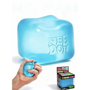 Schylling needoh -Sensory Squeeze Toy with Super Solid Squish - 2.25" Cube (Blue)