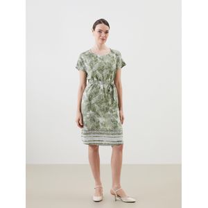 LC Waikiki Crew Neck Patterned Women's Mini Dress