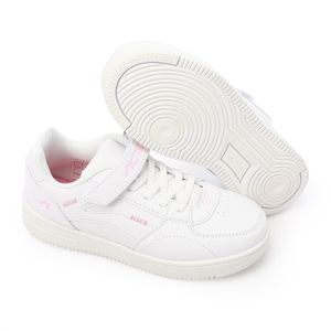 Activ Velcro Closure Flat Girls Sneakers - White & Pink