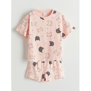 LC Waikiki Crew Neck Girl's Shortie Pyjama Set