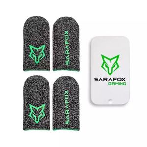 Original Sarah Fox Gaming Finger Sleeves - Mobile Gaming Finger Covers, Sweat-Proof Fabric, 4-Pack - PUBG Finger Sleeves