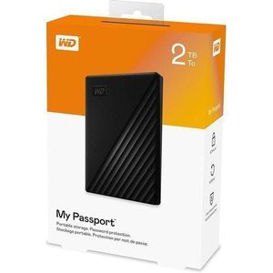 Western Digital قرص صلب محمول من ويسترن ديجيتال بسعة 2 تيرابايت - ماي باسبورت مع خاصية النسخ الاحتياطي التلقائي