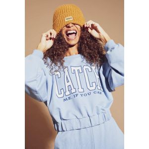 Defacto Woman Crew Neck Regular Fit Sweat Shirt - Blue