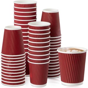 120ml 4oz Paper Carton Cups for Coffee - Disposable 50 Cups - Home, Companies and Commercial Places