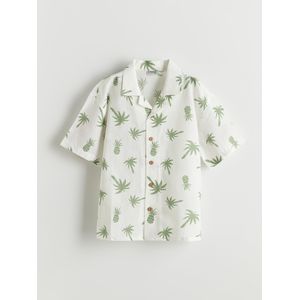 LC Waikiki Patterned Short Sleeve Poplin Boy's Shirt