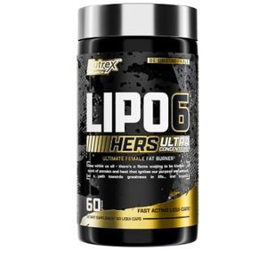 LIPO-6 BLACK Hers Ultra Concentrate 60 Capsules 60 Servings - Advanced Women's Thermogenic Fat Burner & Energy Matrix - Non-GMO & Gluten-Free