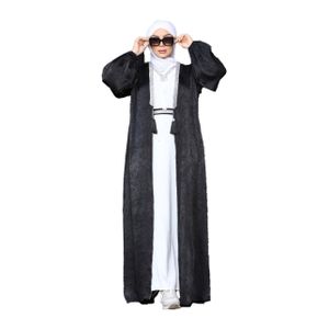 طقم خروج مكون من 3 قطع كارديجان الخامة ستان و بيزك الخامة كريب و حزام , موديل 3050 , اسود