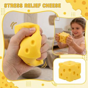 Giant Cheese Cube Squishy Stress Relief Toy – Realistic Swiss Cheese Design – Soft Slow-Rising Texture – Safe Non-Toxic Eco-Friendly Materials – Portable Desk Decor – Perfect Birthday Gift for Kids, Teens & Adults  