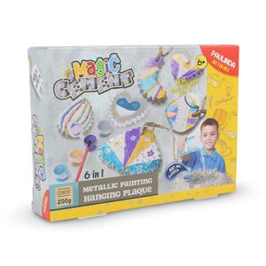 Magic Cement Metallic Painting Hanging Plaque Kit 6in1
