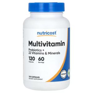 Nutricost Multivitamins Probiotics + 22 Vitamins and Minerals 120 Capsules