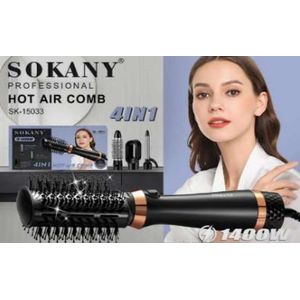 Sokany  Hair Dryer Brush & Volumizer Hair Curler Straightener Salon Hair Styling Tools SK-15033