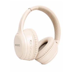SODO  SD-1013 Wireless Bluetooth 5.3 Headphones with TF Card Slot, Mic - Beige