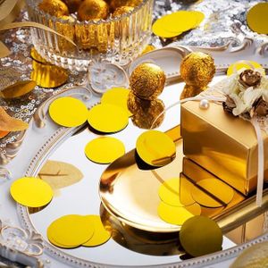 Secret قصاصات ورقية دائرية لتزيين حفلات أعياد الميلاد وحفلات الزفاف والمناسبات الأخرى مستلزمات تزيين - 250 غرام - عبوة من 5 اكياس دهبي 