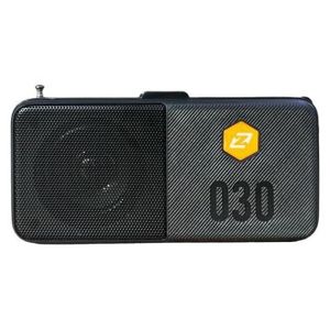 ZERO Solar powered, rechargeable radio with USB flash drive and memory card support, powered by solar energy, featuring a flashlight Z160 Black