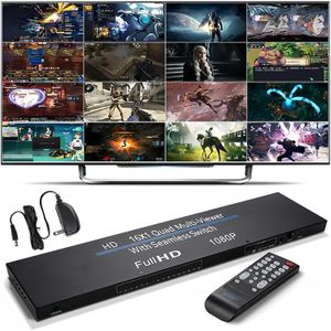 جهاز عرض متعدد الوسائط HDMI 1080P 16X1 HDMI رباعي الشاشة 16 في 1 مفتاح سلس 4 8 16 طريقة عرض مقسم شاشة 16 إشارة فيديو HD على نفس الشاشة 4 طرازات 1x1 4x1 8x1 16x1 16x1 et