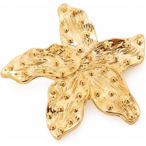 Gold Flower Brooch Pin for Women, Elegant Floral Lapel Pin for Blazers, Dresses and Scarves, Gold Tone Fashion Jewellery Accessory
