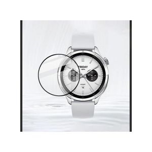 واقي شاشة لساعة شاومي S3/S4، فيلم حماية ثلاثي الأبعاد منحني بحواف ناعمة (مضاد للخدش) (خالٍ من الفقاعات) (مقاوم للكسر للغاية) (حساس للغاية) (ليس زجاجًا)