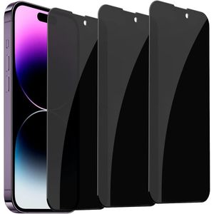 واقي شاشة الخصوصية لجهاز iPhone 14 Pro Max مقاس 6.7 بوصة، حماية المستشعر، متوافق مع Dynamic AMOLED، فيلم زجاجي مقوى خاص، مضاد للتجسس، صلابة 9، مقاوم للخدوش، سهل الاستخدام